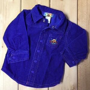 Oinkbaby corduroy button up long sleeve shirt.
